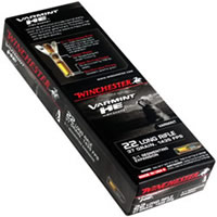 Winchester Varmint HE Rimfire Ammunition S22LRFSP, 22 Long Rifle, Fragmenting Hollow Point (HP), 37 GR, 1435 fps, 50 Rd/bx