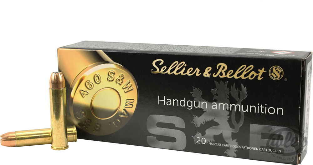 Sellier & Bellot Handgun Ammunition SB460C, 460 S&W Magnum, HS, 260 GR, 2008 fps, 20 Rd/bx