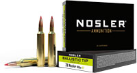 Nosler Trophy Grade Rifle Ammunition 43463, 28 Nosler, Ballistic Tip, 160 GR, 3200 fps, 20 Rd/Bx