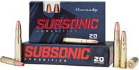 Hornady SubSonic Rifle Ammunition 82742, 45-70 Govt, Sub-X, 410 GR, 20 Rd/bx