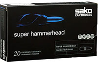 Sako Super Hammerhead Rifle Ammo C621436BSA10X, 270 Winchester, Bonded Jacketed Soft Point, 130 GR, 20 Rd/bx