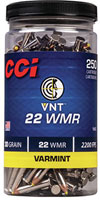 CCI VNT Varmint Target Rimfire Ammunition 968CC, 22 WMR, Speer VNT, 30 Grain, 2200 fps, 250 Rds/Bx