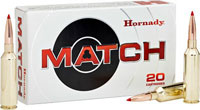 Hornady ELD Match Rifle Ammunition 81534, 224 Valkyrie, ELD-M, 88 GR, 2675 fps, 20 Rd/Bx