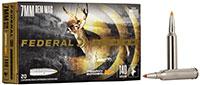 Federal Premium Rifle Ammunition P7RTT2, 7mm Remington Magnum, Trophy Bonded Tip, 140 GR, 3150 fps, 20 Rd/bx