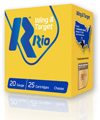 Rio Wing & Target Shotgun Shells WT2075, 20 Gauge, 2-3/4", 7/8 oz, 1250 fps, #7.5 Shot, 25 Rd/bx