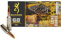 Browning Long Range Pro Hunter Rifle Ammunition B192500682, 6.8 Western, Sierra GameKing, 175 GR, 2835 fps, 20 Rd/bx