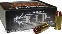 G2 Research R.I.P. Pistol Ammunition G2RIP40SW, 40 S&W, RIP Hollow Point, 115 GR, 1095 fps, 20 Rd/bx