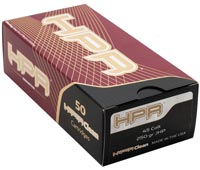 HPR HyperClean Target Pistol Ammunition 45C250JHP, 45 Colt, Jacketed Hollow Point (JHP), 250 GR, 50 Rd/bx