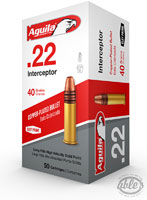 Aguila Super Maximum Rifle Ammunition 1B222298, 22 Long Rifle, Solid Point, 30 GR, 1750 fps, 50 Rd/bx