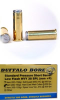 Buffalo Bore Handgun Ammunition 20D/20, 38 Special, Hard Cast Wad Cutter, 150 GR, 850 fps, 20 Rd/Bx