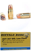 Buffalo Bore Handgun Ammunition 25A/20, 357 Sig, Jacketed Hollow Point (JHP), 125 GR, 1425 fps, 20 Rd/Bx