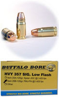 Buffalo Bore Handgun Ammunition 25B/20, 357 Sig, Full Metal Jacket (FMJ), 125 GR, 1425 fps, 20 Rd/Bx