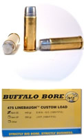 Buffalo Bore Handgun Ammunition 2E/50, 475 Linebaugh, Wide Nose, 440 GR, 1325 fps, 50 Rd/Bx