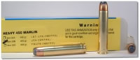 Buffalo Bore Rifle Ammunition 22B/20, 450 Marlin, Jacketed Flat Nose (FN), 405 GR, 1975 fps, 20 Rd/Bx