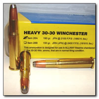 Buffalo Bore Rifle Ammunition 28A/20, 30-30 Winchester, Jacketed Flat Nose (FN), 190 GR, 2100 fps, 20 Rd/Bx