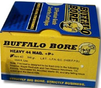 Buffalo Bore Handgun Ammunition 4D/20, 44 Magnum +P+, Lead Flat Nose (FN), 340 GR, 1478 fps, 20 Rd/Bx