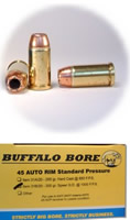 Buffalo Bore Handgun Ammunition 31B/20, 45 Auto Rim, Jacketed Hollow Point (JHP), 200 GR, 1000 fps, 20 Rd/Bx