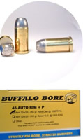 Buffalo Bore Handgun Ammunition 32A/20, 45 Auto Rim +P, Hollow Core Flat Nose (FN), 255 GR, 1000 fps, 20 Rd/Bx