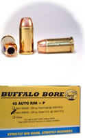 Buffalo Bore Handgun Ammunition 32B/20, 45 Auto Rim +P, Jacketed Hollow Point (JHP), 200 GR, 1200 fps, 20 Rd/Bx