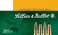 Sellier & Bellot Rifle Ammunition SB857JRSA, 8x57 JRS, Soft Point Cutting Edge, 196 GR, 2096 fps, 20 Rd/bx