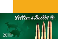 Sellier & Bellot Rifle Ammuntion SB9372RA, 9.3 X 72R, Soft Point (SP), 193 GR, 1700 fps, 20 Rd/bx