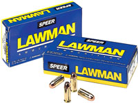 Speer Lawman Cleanfire Handgun Ammunition 54232, 357 SIG, Total Metal Jacket (TMJ) Flat Nose (FN), 125 GR, 50 Rd/bx