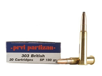 Prvi Partizan Rifle Ammunition PP3.9, 303 British,  Soft Point (SP), 180 GR, 2460 fps, 20 Rd/bx