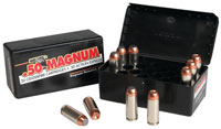 Magnum Research Ammunition DEP50JHP300B, 50 Action Express, Jacketed Hollow Point (JHP), 300 GR, 1475 fps, 20 Rd/bx