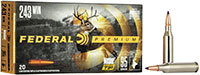 Federal Premium Vital-Shok Rifle Ammunition P243J, 243 Winchester, Nosler Ballistic Tip, 95 GR, 3030 fps, 20 Rd/bx