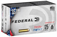 Federal Train & Protect Handgun Ammuntion TP357VHP1, 357 Magnum, JHP, 125 Gr, 1440 fps, 50 Rd/Bx