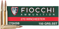 Fiocchi Extrema Hunting Rifle Ammunition 270HSB, 270 Winchester, SST, 150 GR, 2850 fps, 20 Rd/bx