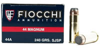 Fiocchi Shooting Dynamics Pistol Ammunition 44A, 44 Remington Mag, Jacketed Soft Point (SP), 240 GR, 1375 fps, 50 Rd/bx