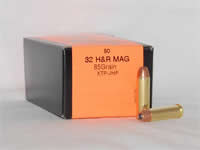 HSM Custom Plus Pistol Ammunition 32HR-1-N, 32 H&R, XTP Hollow Point (HP), 85 GR, 1167 fps, 50 Rd/bx