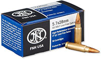 FN Herstal FiveSeven Ammunition SS195LF 10700012, 5.7 MM X 28 MM, Lead-Free Hollow Point (HP), 27 GR, 2300 fps, 40 Boxes, 2000 Rds