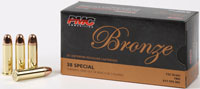 PMC Bronze Line Handgun Ammunition 38G, 38 Special, Full Metal Jacket (FMJ), 132 GR, 840 fps, 50 Rd/bx