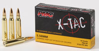 PMC X-Tac Rifle Ammunition XP193, 5.56mm NATO, Full Metal Jacket Boat-Tail, 55 GR, 3270 fps, 20 Rd/bx