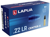 Lapua Center-X Rimfire Ammunition 420163, 22 Long Rifle, Lead Round Nose, 40 GR, 1073 fps, 50 Rounds