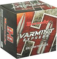 Hornady Varmint Express V-Max CF Rifle Ammunition 8302, 22 Hornet, V-Max, 35 GR, 3100 fps, 25 Rd/bx