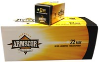 Armscor Rimfire Ammunition 150018PH, 22 Magnum (WMR), Jacketed Hollow Point, 40 GR, 50 Rd/bx