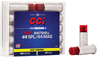 CCI Pest Control Big 4 ShotShells 3718CC, 44SPL/Mag, #4 ShotShell, 110 GR, 1000 fps, 10 Rd/bx