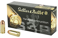 Sellier & Bellot Pistol Ammunition SB45A, 45 ACP, Full Metal Jacket (FMJ), 230 GR, 830 fps, 50 Rd/bx