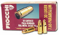 Fiocchi Shooting Dynamics Specialty Rifle Ammunition 765A, 30 Luger, Full Metal Jacket (FMJ), 93 GR, 1200 fps, 50 Rd/bx