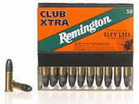 Remington/Eley Club Rimfire Ammunition RE22CX, 22 Long Rifle, Lead Round Nose (RN), 40 GR, 1085 fps, 50 Rd/bx