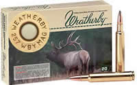 Weatherby Ammunition, C, N257115BST, 257 Weatherby, Nosler Ballistic Tip, 115 GR, 3400 fps, 20 Rd/bx