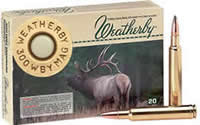 Weatherby Rifle Ammunition F, N300180ACB, 300 Weatherby, AccuBond CT, 180 GR, 3250 fps, 20 Rd/bx