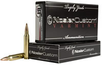 Nosler Trophy Grade Varmint Rifle Ammunition 60008, 22-250 Remington, Ballistic Tip Lead-Free, 40 GR, 3258 fps, 20 Rd/bx