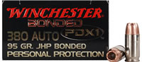 Winchester Supreme Elite Pistol Ammunition S380PDB, 380 ACP, Bonded PDX1, 95 GR, 1000 fps, 20 Rd/bx