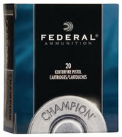 Federal Champion Pistol Ammunition C32LA, 32 S&W Long, Lead Wadcutter, 98 GR, 780 fps, 20 Rd/bx