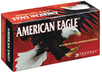 Federal American Eagle Pistol Ammunition AE45A100, 45 ACP, Full Metal Jacket (FMJ), 230 GR, 890 fps, 100 Rd/bx