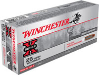 Winchester Super-X Rifle Ammunition X25WSS, 25 WSSM, Positive Expanding Point, 120 GR, 2990 fps, 20 Rd/bx